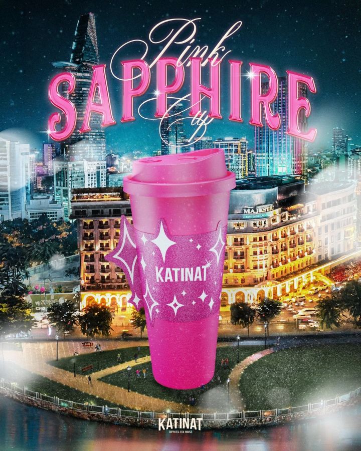 Thiết kế bao bì mùa Giáng Sinh 2024 của Katinat: Ly Hồng Sapphire