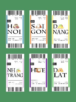 Post card "Đặc sản ở 6 địa danh du lịch nổi tiếng Việt Nam"