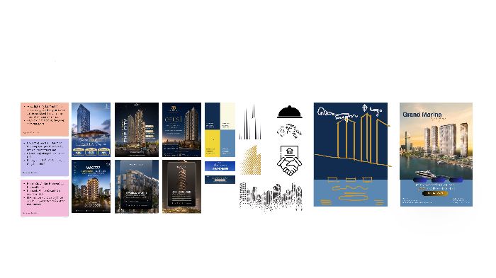 Đề bài: Xây dựng moodboard cho Poster giới thiệu về khu căn hộ cao cấp sắp mở bán