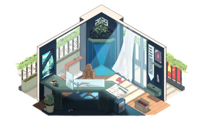 Sửa hoặc thay ánh sáng cho bài căn phòng isometric