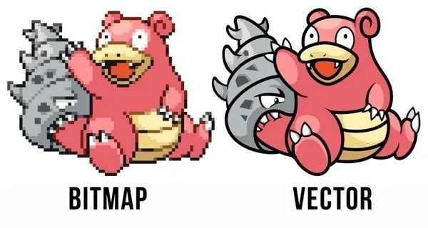 Illustrator là phần mềm chỉnh sửa ảnh vector (bên phải)