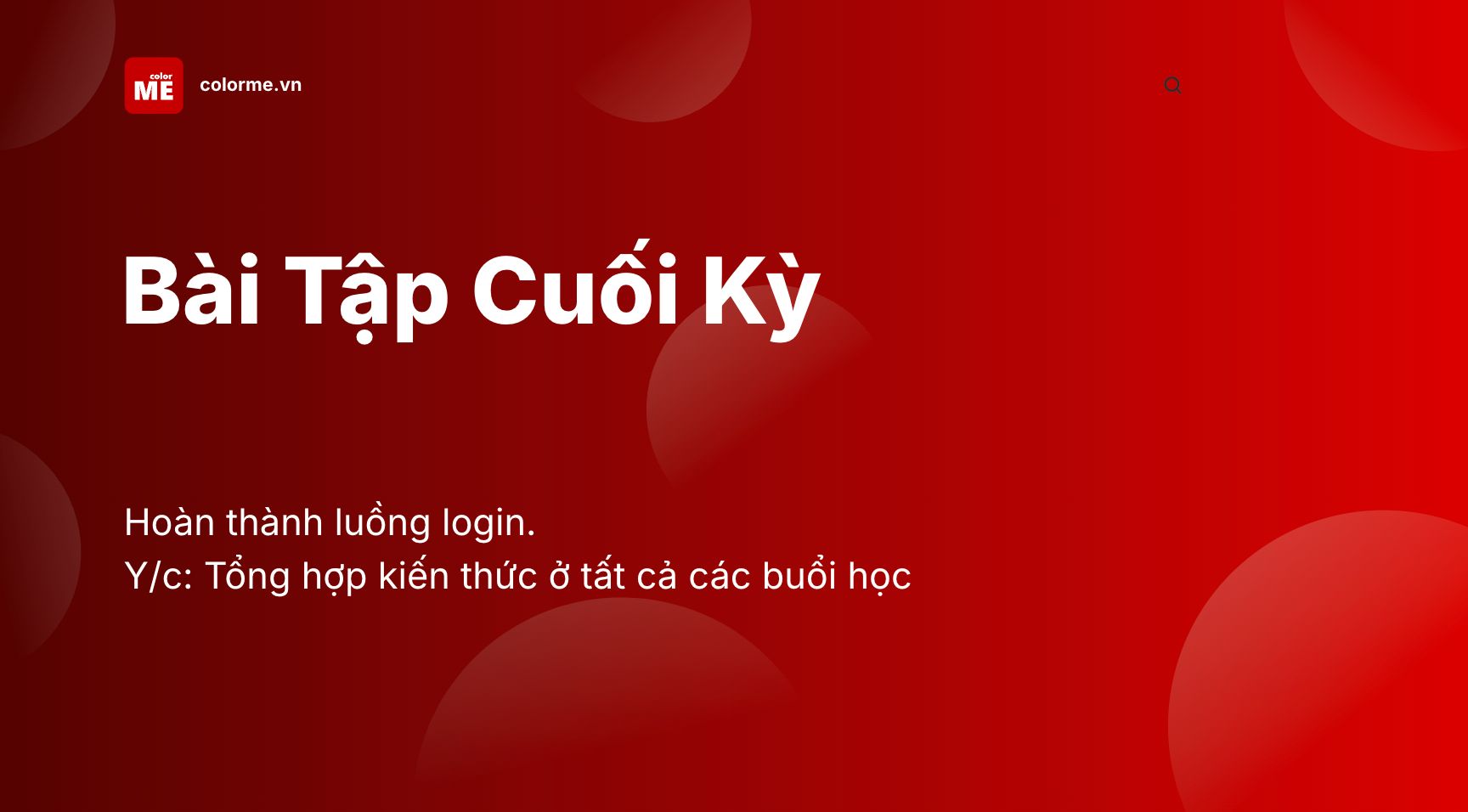 Bài cuối kỳ