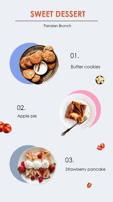 Dessert menu