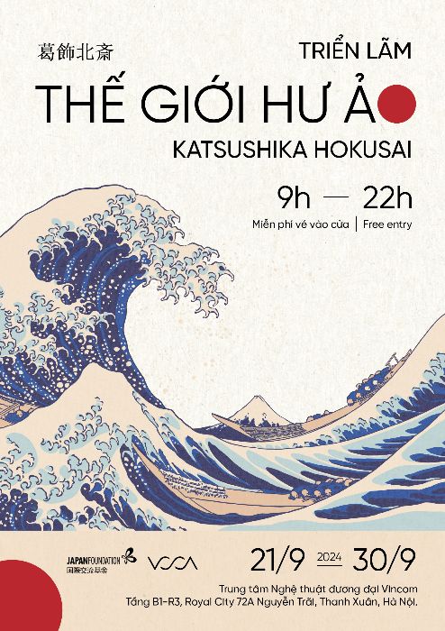 POSTER TRIỂN LÃM TRANH HỌA SĨ KATSUSHIKA HOKUSAI