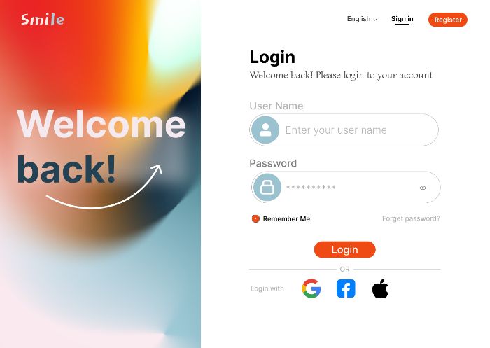 Bai tap 1 Login Page