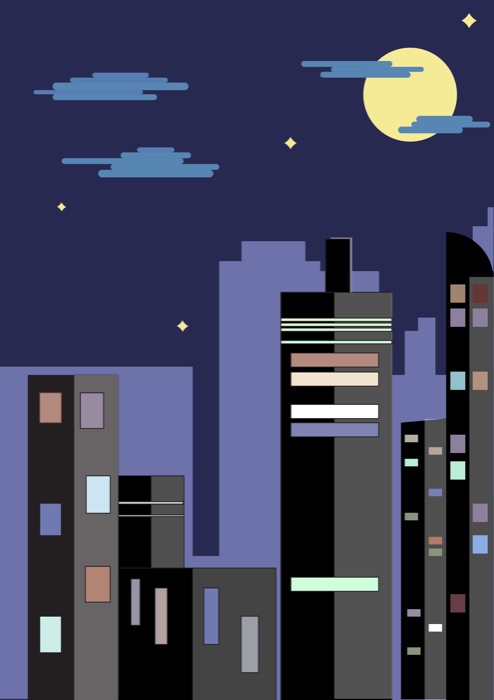 flat city scape