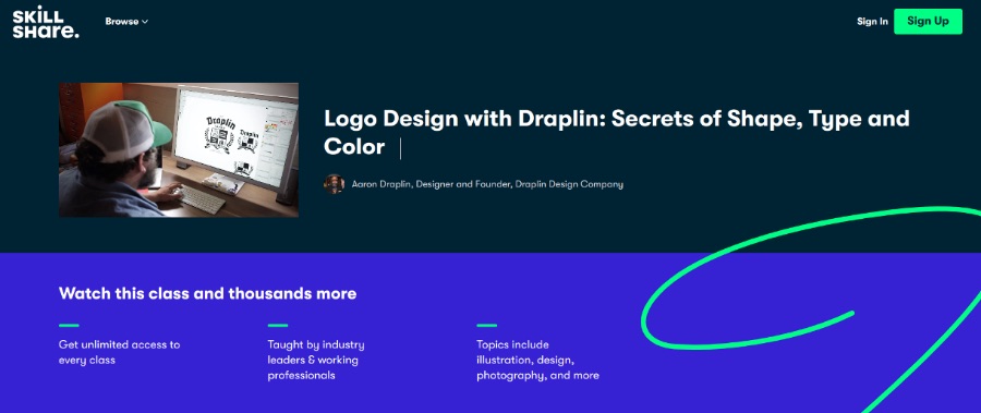 Khóa học Illustrator trả phí tốt nhất - Logo Design with Draplin – Secrets of Shape, Type, Color – Skillshare