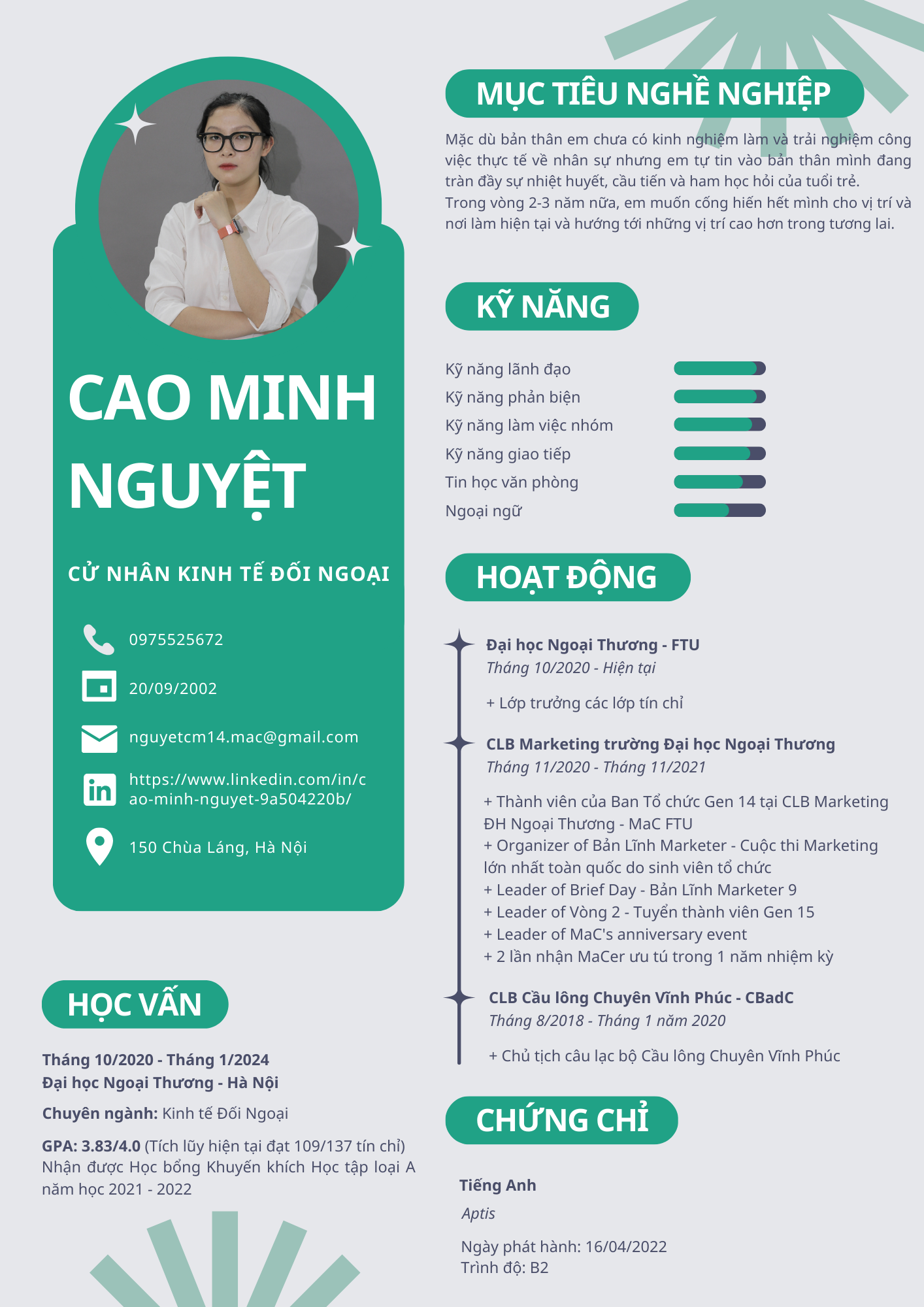 Cao Minh Nguyệt - BTVN B3