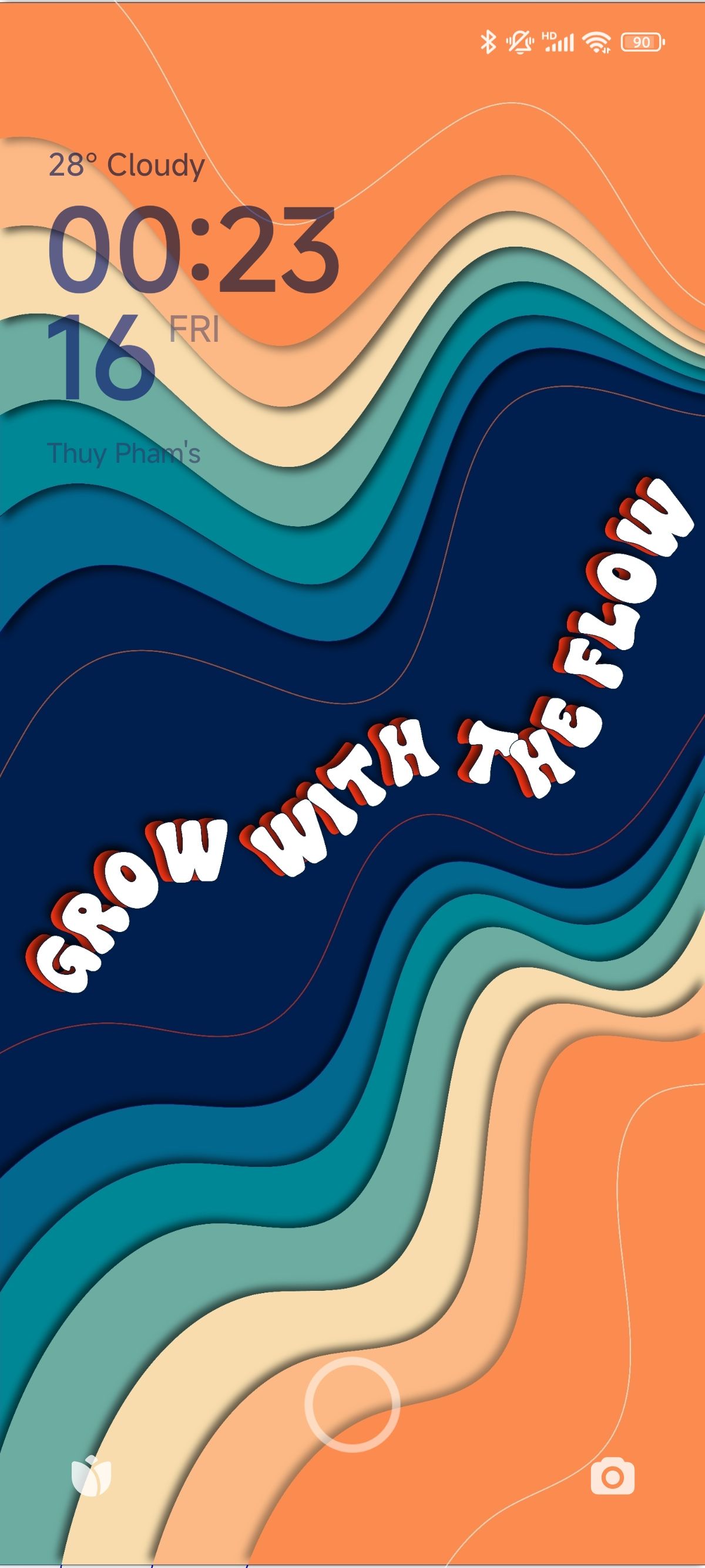 Typography lock screen