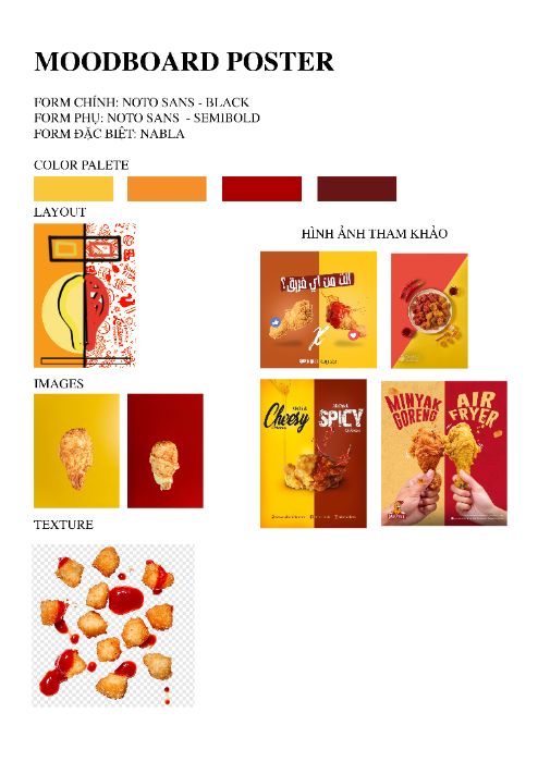 Moodboard Poster Gà rán