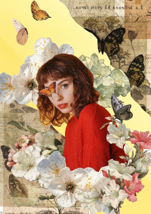 Lady with flowers
