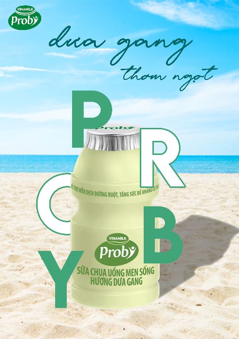Poster sản phẩm sữa chua uống Proby