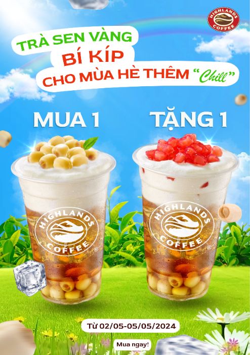 Trà Sen Vàng Highlands Coffee Poster