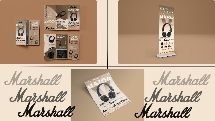 MARSHALL - MAJOR V - POSTER, STANDEE, BROCHURE A4 TRIFOLD