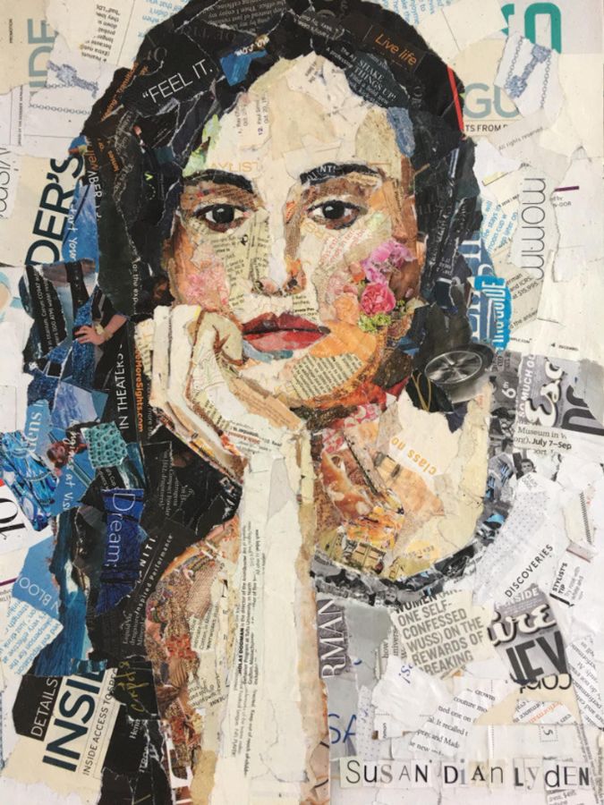 Collage Art được ứng dụng để làm ảnh chân dung (nguồn: pinterest)