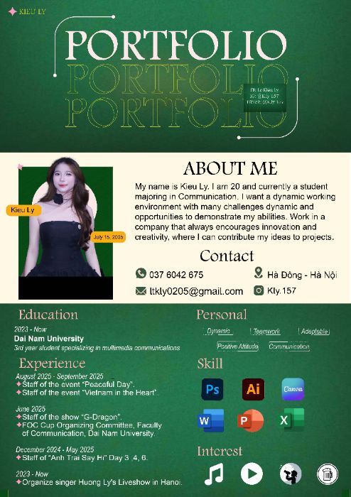 Thiết Kế Trang Bìa Portfolio