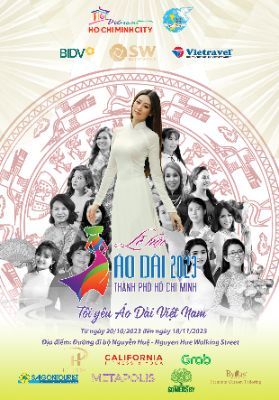 Poster lễ hội áo dài và moodboard áo dài Việt Nam