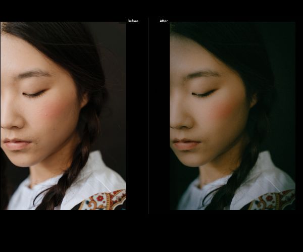 Retouch Skin + Film Colours ( Before and After)