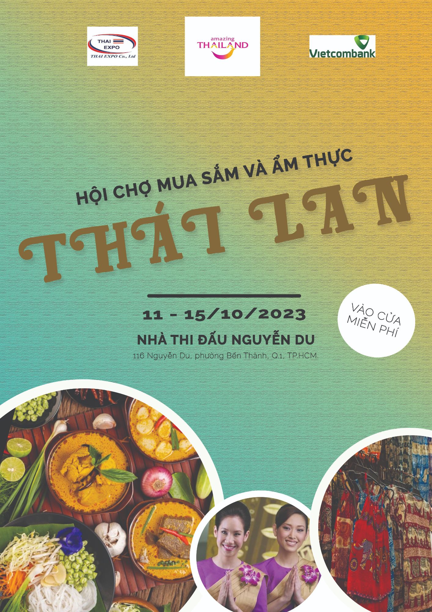 Poster Hội chợ mua sắm và ẩm thực Thái Lan