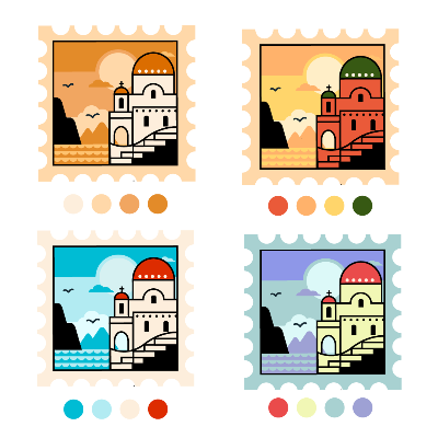 Seaside Castle Stamp