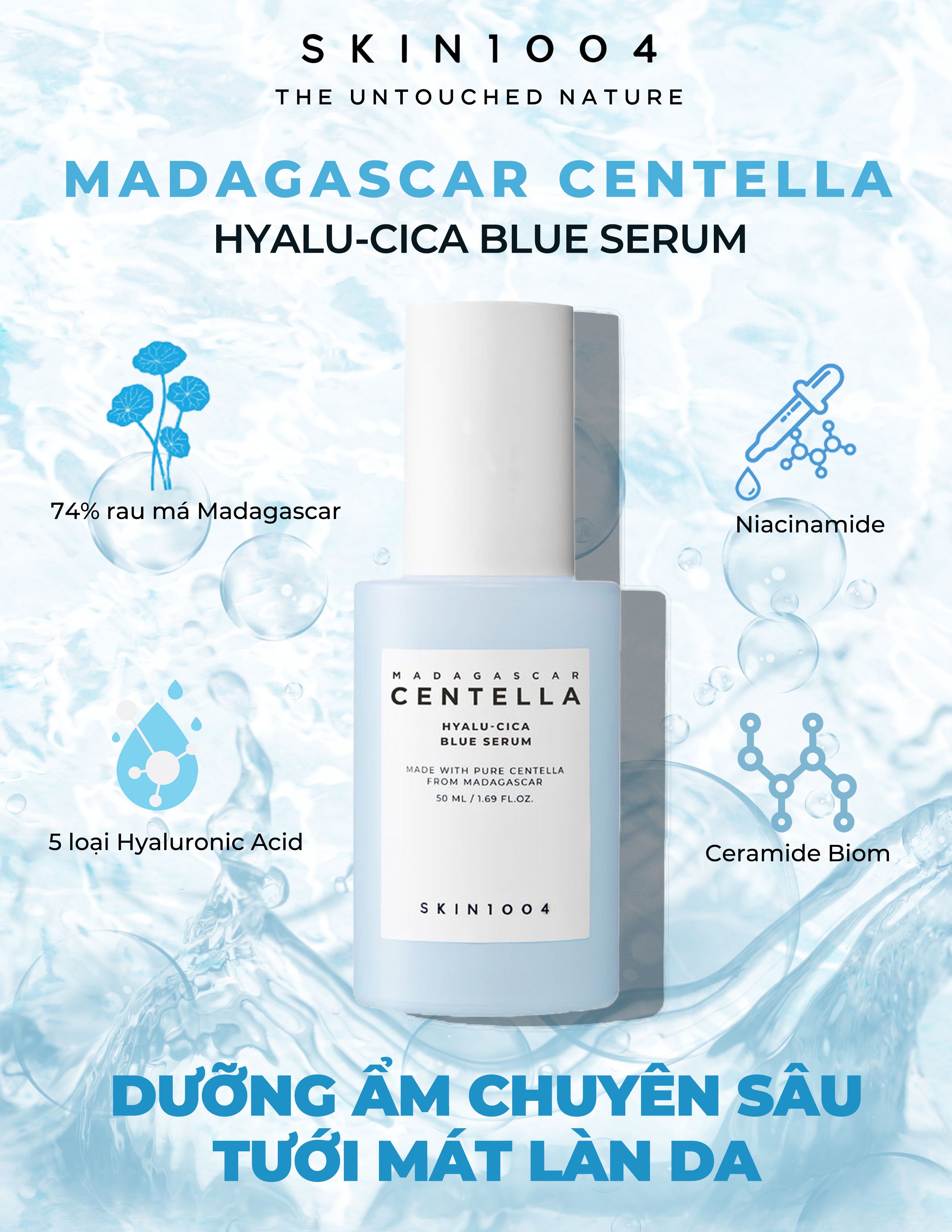 Skin1004 Madagascar Centella Hyalu-cica Blue Serum