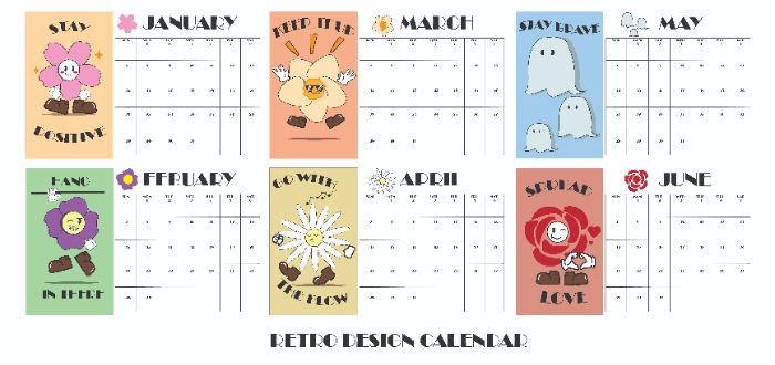 RETRO DESIGN CALLENDAR