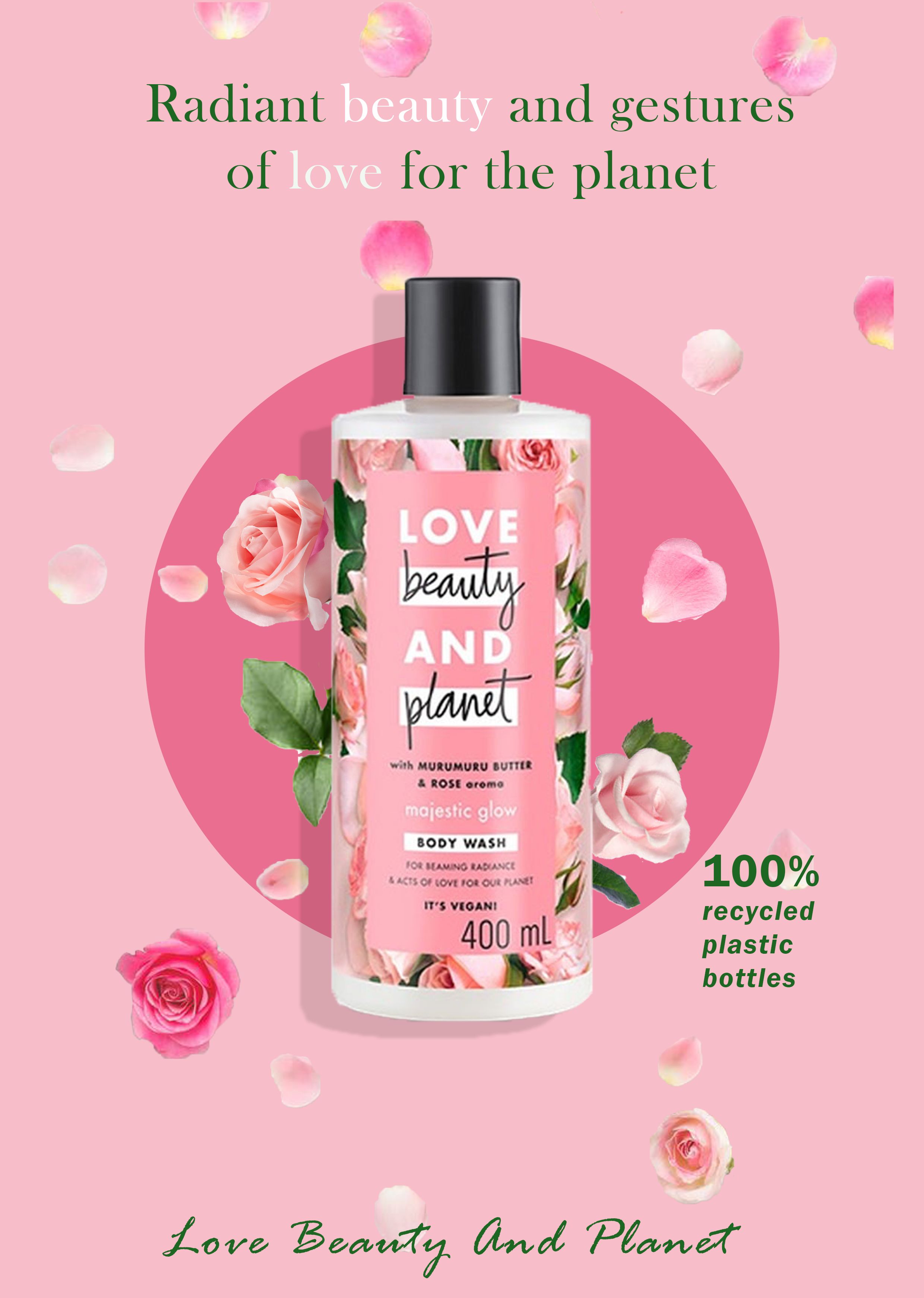 Poster sữa tắm love beauty and planet