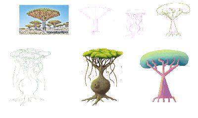 Bài tập vẽ cây cách điệu