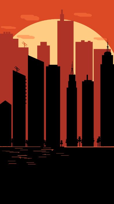 Silhouette city