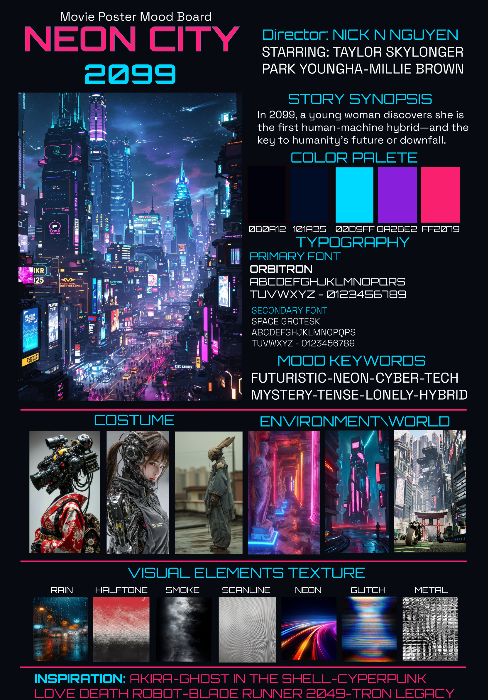 Movie poster mood board