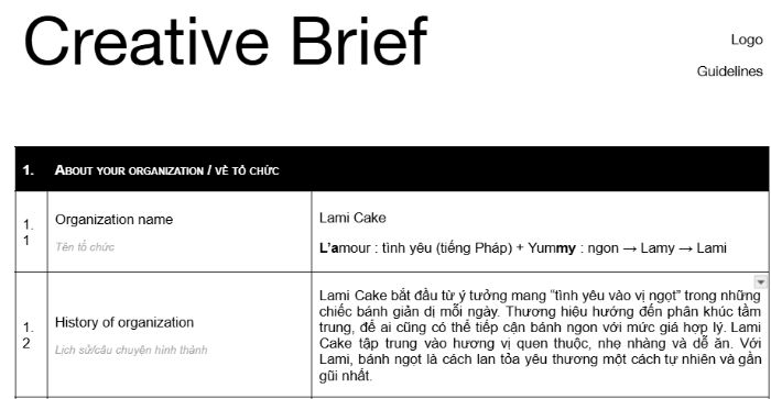 ​creative brief + moodboard