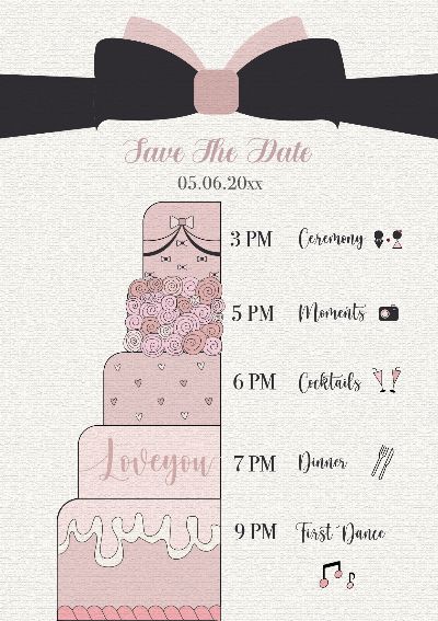 BÀI TẬP CUỐI KÌ - INFORGRAPHIC - WEDDING TIMELINE