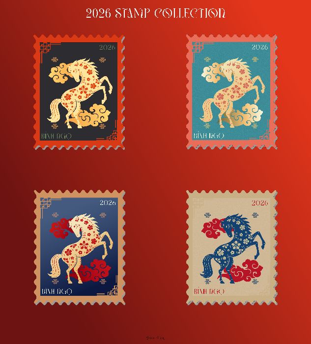 Bộ Tem "Tết Bính Ngọ" 2026