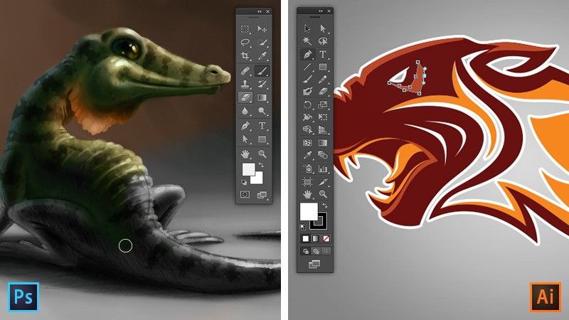 Các quản lý các đối tượng trên Illustrator khác rất nhiều so với Photoshop