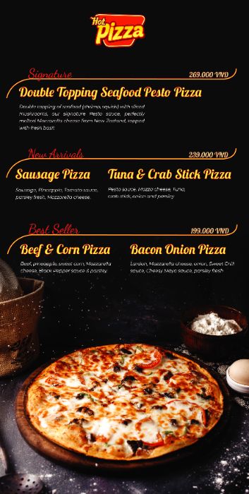 Pizza Menu