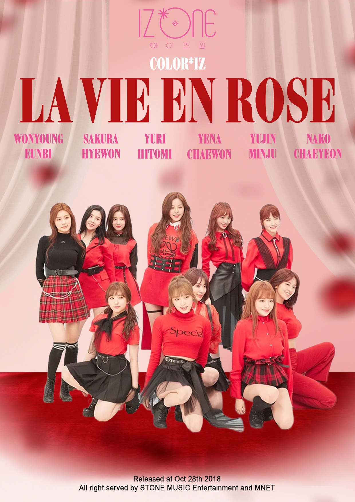 BT CUỐI KÌ: BỘ POSTER QUẢNG BÁ MV 'LA VIE EN ROSE' CỦA NHÓM IZ*ONE