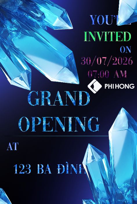 Poster khai trương của Công ty veston