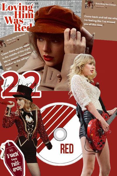 COLLAGE ART - TAYLOR SWIFT RED
