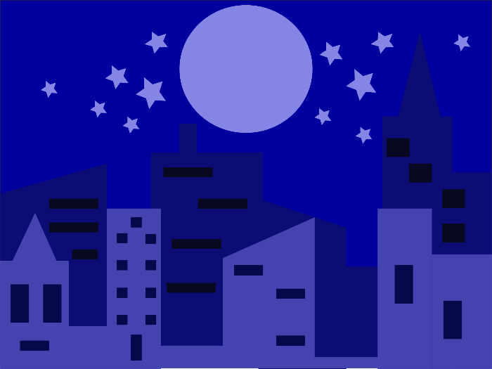 A calm night at the city