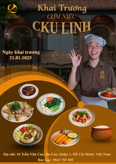 Poster khai trương nhà hàng