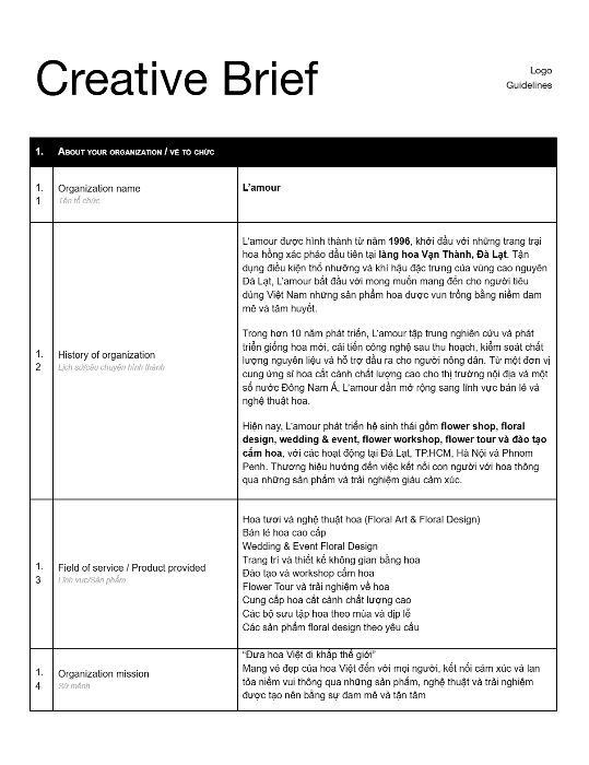 Creative brief