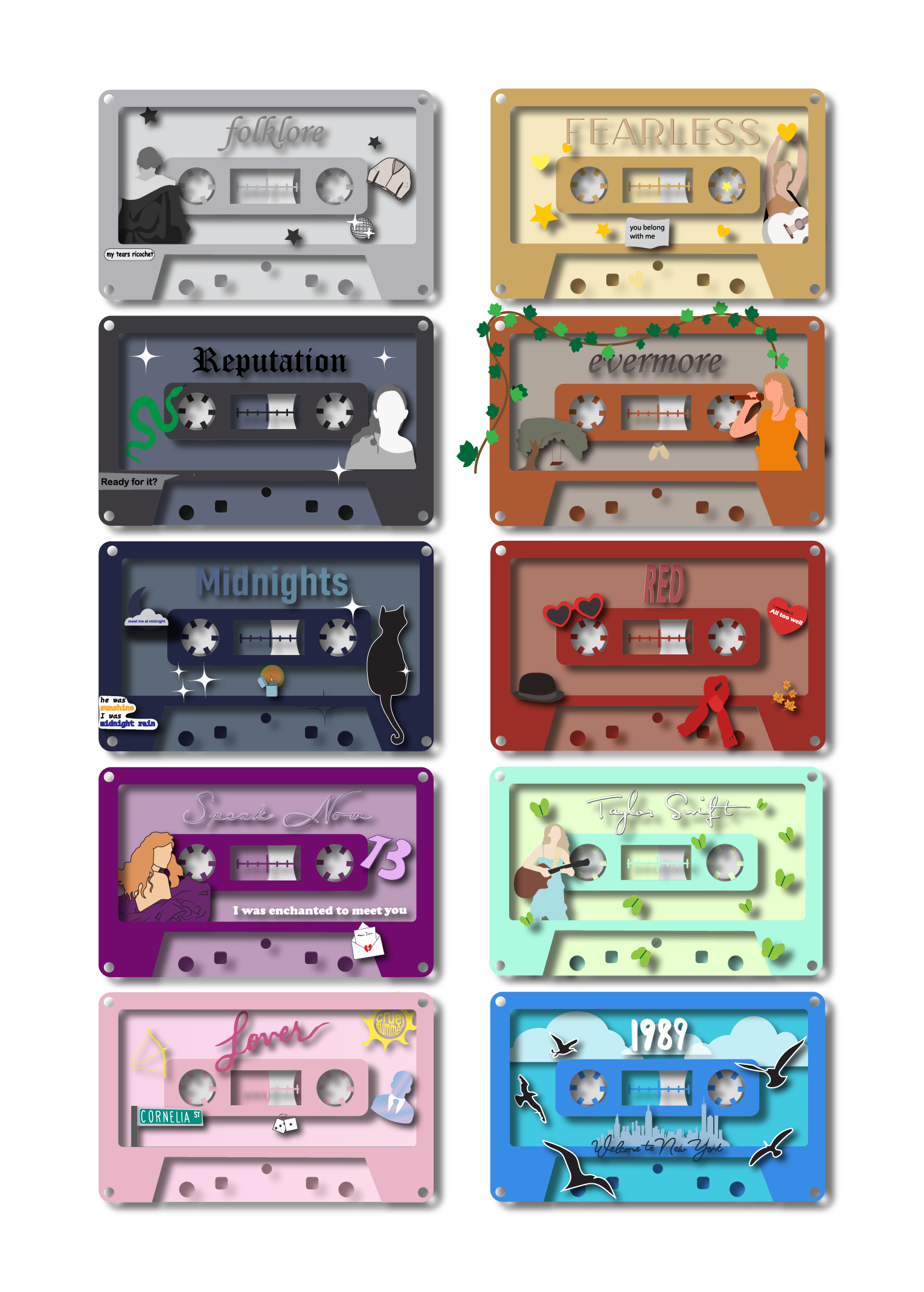 the cassettes