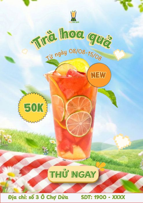 BTVN B1 - Poster trà hoa quả