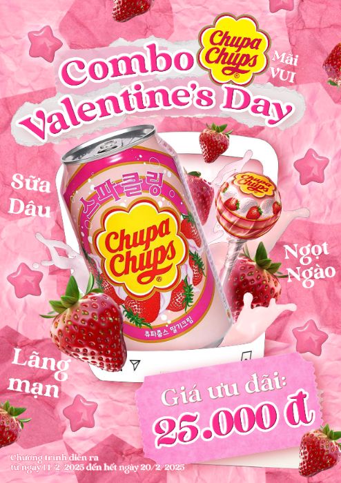 POSTER QUẢNG CÁO COMBO VALENTINE KẸO CHUPA CHUPS
