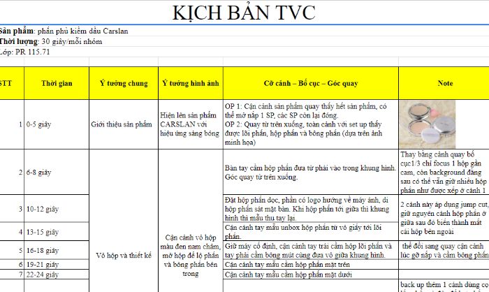 Bai Tap Giua Ky|Kich ban TVC