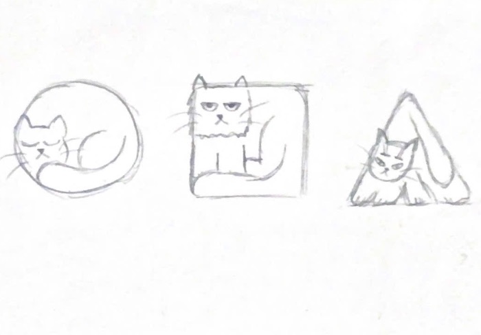 Meow in 3 shapes