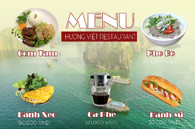 HUONG VIET RESTAURANT MENU