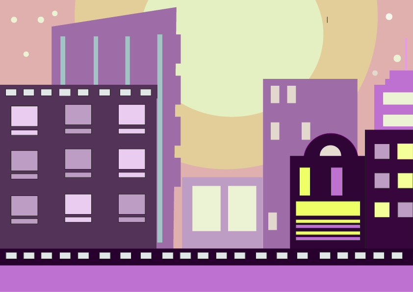 Flat cityscape