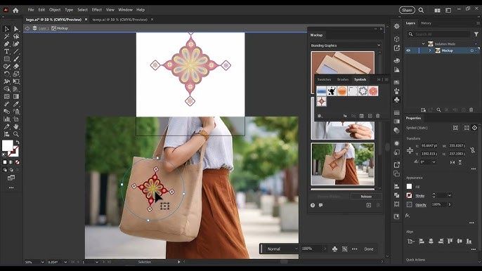 Mockup là tính năng AI đang được thử nghiệm trong phiên bản Illustrator 29.0 (nguồn: Adobe)