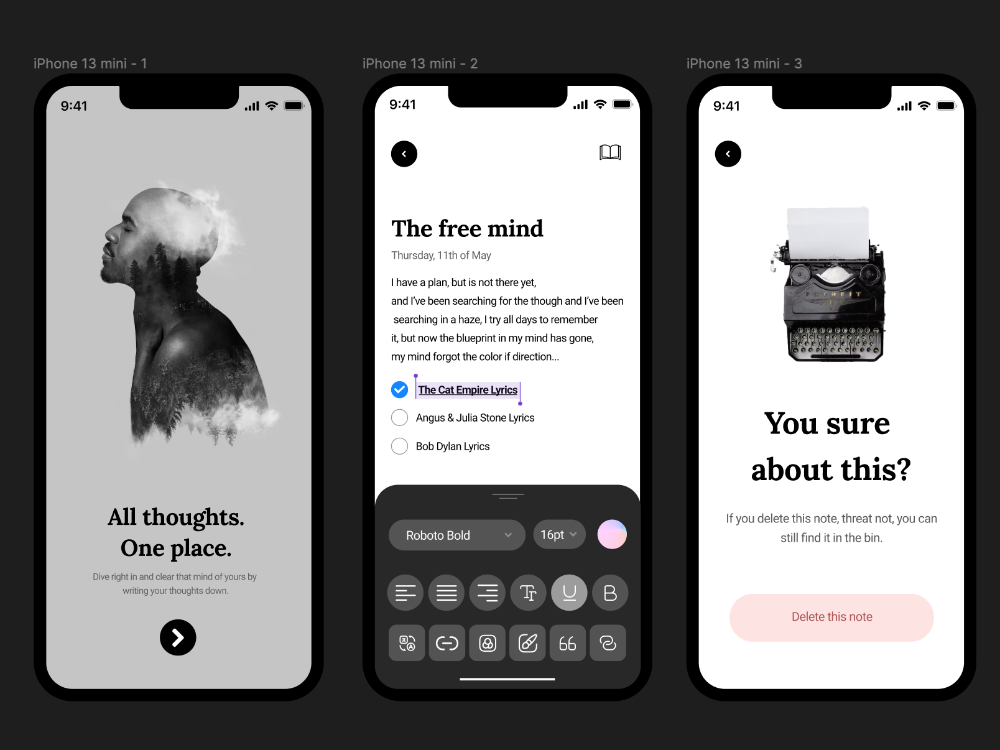 The note app